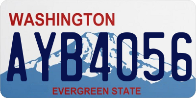 WA license plate AYB4056
