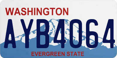 WA license plate AYB4064