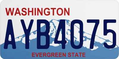 WA license plate AYB4075