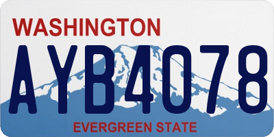 WA license plate AYB4078
