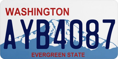WA license plate AYB4087