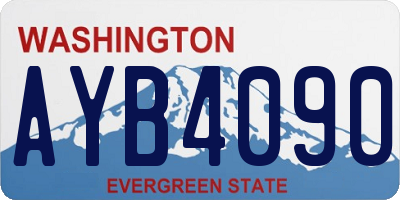 WA license plate AYB4090