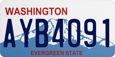 WA license plate AYB4091