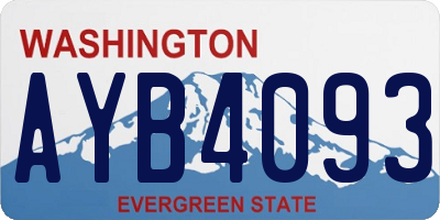 WA license plate AYB4093