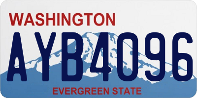 WA license plate AYB4096