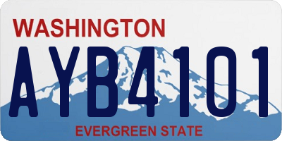 WA license plate AYB4101