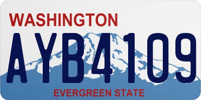 WA license plate AYB4109