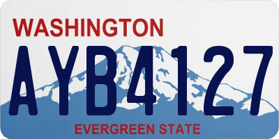 WA license plate AYB4127