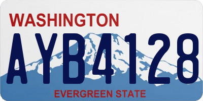 WA license plate AYB4128