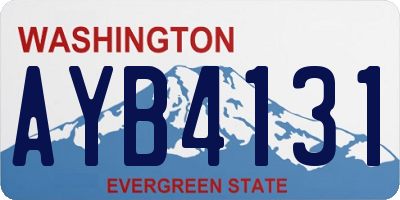 WA license plate AYB4131