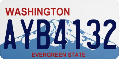 WA license plate AYB4132