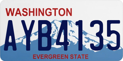 WA license plate AYB4135