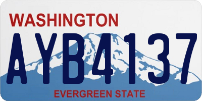 WA license plate AYB4137