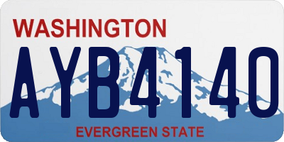 WA license plate AYB4140