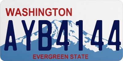 WA license plate AYB4144