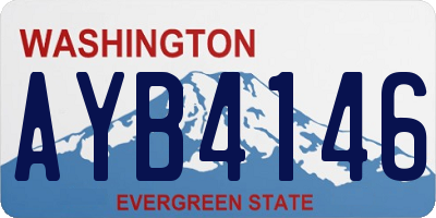 WA license plate AYB4146
