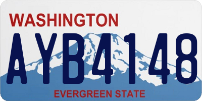 WA license plate AYB4148