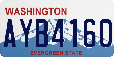 WA license plate AYB4160