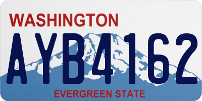 WA license plate AYB4162