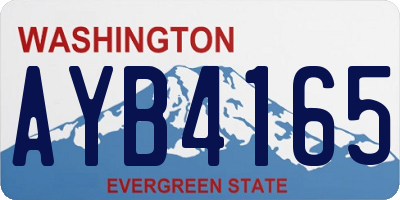 WA license plate AYB4165