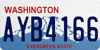 WA license plate AYB4166