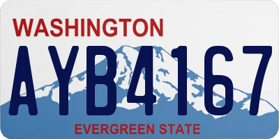 WA license plate AYB4167