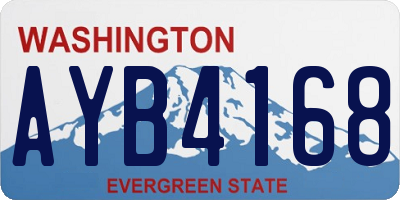 WA license plate AYB4168