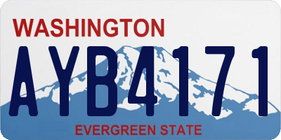 WA license plate AYB4171