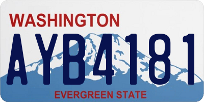 WA license plate AYB4181