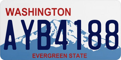 WA license plate AYB4188