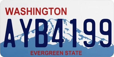 WA license plate AYB4199