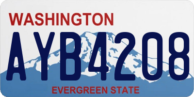WA license plate AYB4208