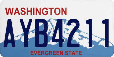 WA license plate AYB4211