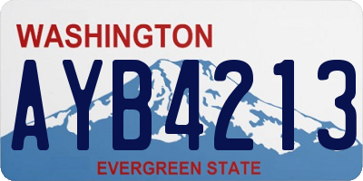 WA license plate AYB4213