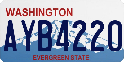 WA license plate AYB4220