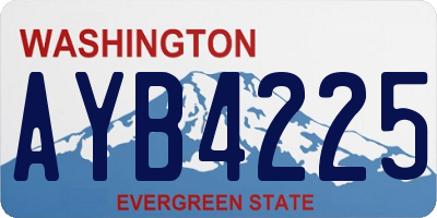 WA license plate AYB4225