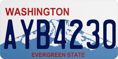 WA license plate AYB4230