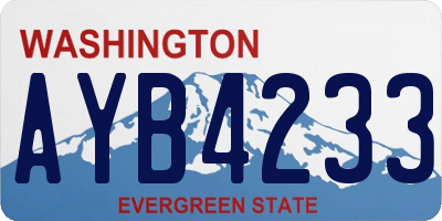 WA license plate AYB4233