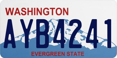 WA license plate AYB4241