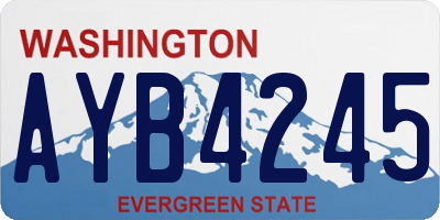 WA license plate AYB4245