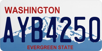 WA license plate AYB4250