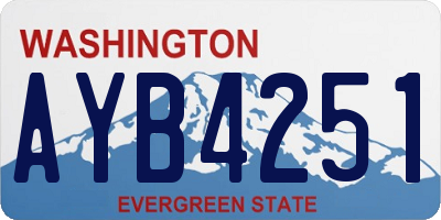 WA license plate AYB4251