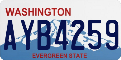 WA license plate AYB4259