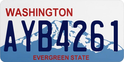 WA license plate AYB4261
