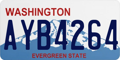 WA license plate AYB4264