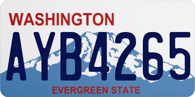 WA license plate AYB4265