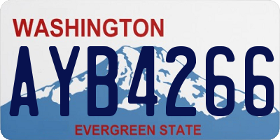 WA license plate AYB4266