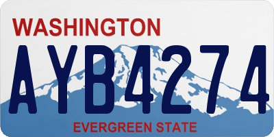 WA license plate AYB4274