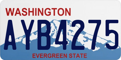 WA license plate AYB4275