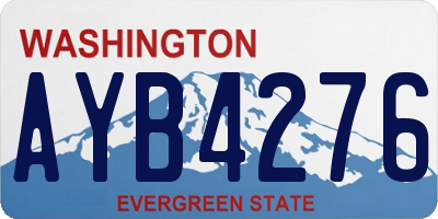 WA license plate AYB4276